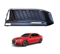Fog Lamp Grille Cover Set for Audi A4 2016-2019, Vent Grille Insert Front Bumper Replacement,Right-Black
