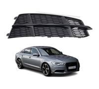 Fog Lamp Grille Cover Set for Audi A6 C7PA S-Line, Vent Grille Insert Front Bumper Replacement,Left-Black