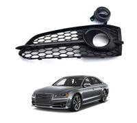 Fog Lamp Grille Cover Set for Audi A8 S8 2014-2017, Vent Grille Insert Front Bumper Replacement,Left-Black