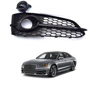Fog Lamp Grille Cover Set for Audi A8 S8 2014-2017, Vent Grille Insert Front Bumper Replacement,Right-Black