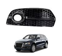 Fog Lamp Grille Cover Set for Audi Q5 2009-2012, Vent Grille Insert Front Bumper Replacement,Left- Black