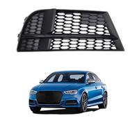 Fog Lamp Grille Cover Set for Audi S3 8V 2017-2020, Vent Grille Insert Front Bumper Replacement,Right-Black