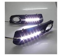 Fog Lamp LED DRL Daytime Running Light Daylight Fog Lamp Cover With Turn Signal For A4 For A4L For B8 2009 2010 2011 2012 Fog Lights(White)