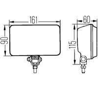 Fog Lamp Left mounting 1NB 005 860-201 HELLA