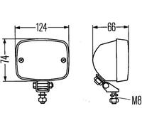 HELLA 2NE 002 985-001 Rear Fog Light - Halogen - 12V - mounting - Lens Colour: Red - Plug: Blade Terminal - left/Rear/right