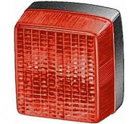 HELLA Brand Rear Fog Light - Halogen, 12V, Red Lens, Plastic Housing, P21W, 57mm x 97mm, Compatible with Mercedes Benz - Light Assembly