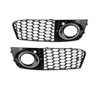 Fog Lamp Trim For A4 B8 RS4 2009 2010 2011 2012 Honeycomb Mesh Fog Light Open Vent Grille Intake Cover Grill Parts(B)