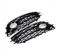 Fog Lamp Vent Grille Compatible With A4 B8 S4 2009 2010 2011 2012 Car Front Bumper Fog Light Mesh Grille Cover Modification Repair Replacement Parts