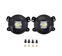 Fog Lamps LED Fog Lights DRL Daytime Running Lights Front Bumper Car Accessories 12V For Jeep For Wrangler JK JL JLU For Rubicon Sahara 2018 2019 Fog Lights(Black Type White)