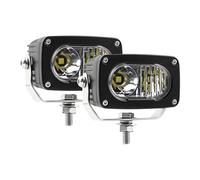 Fog Light 3 Inch LED Pods Lights 2PCS Amber Driving Light For Offroad Spot Beam Foglight Yellow For Motorcycle SUV ATV UTV Truck Boat Tractor(White-Combo)