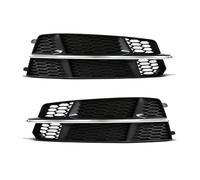 Fog Light Bezel For A6 C7 A6L S-Line 2015 2016 2017 2018 Car Front Bumper Light Cover Fog Lamp Honeycomb Hex Grill 4G0807681AN(Sliver Pair)