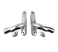 Fog Light Bracket Motorcycle Fog Light Holder 4-1/2" Turn Signal Bracket Lighting Fit for Harley Touring Electra Glide 1997-2013 Road King Light Tube Clamp(Chrome Set)