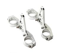 Fog Light Bracket Motorcycle Headlight Mounting Bracket Silver CNC 26mm 27mm 30mm Front Fork Tube Fit For Honda Monkey Parts Light Tube Clamp(27mm)