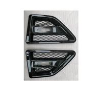 Fog Light Cover 2PCS Car Side Fender Spoiler Outflow Vent For For Freelander 2 LR2 2008-2015 Car Door Side Grille Vent Mesh Grill Front Bumper Grille(Black)