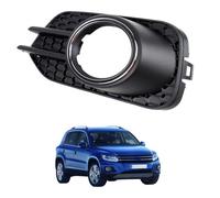 Fog Light Cover for VW Tiguan 2012-2018 US Version OE: 5N0853665G 5N0853666H 5N0853665H, ABS Car Front Fog Light Decorative Frame Surround Exterior Accessories Front Bumper Trim,Left