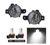 Fog Light For BMW 1 Series E82 E88 E87 2004-2007 For X3 E83 For X5 E70 2006-2010 1Pair Left&Right Fog Lamp Assembly With Bulb 63176924655(White LED M10)
