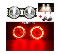 Fog Light For Suzuki For XL7 For Swift For SX4 For Alto For Splash 2 Piece Angel Eye Fog Light Car Front Bumper Halo Ring Fog Lamp DRL(Warm White*Red)