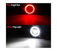 Fog Light For Toyota For Urban For Cruiser (_P1_) 2 Pieces Car 30W H11 LED Fog Light With Angel Eye DRL Daytime Running Lamp Accessories(White*Red)