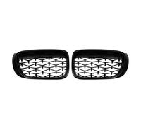 Fog Light Grill Diamond Car Front Bumper Grille Racing Grills Kidney Grilles Grill For BMW For X3 X4 F25 F26 2014-2017 Silver Accessories Grilles(Black)