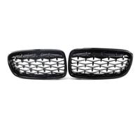 Fog Light Grill Diamond Front Bumper Kidney Grill Double Slat Racing Sport Grille For BMW For 3 Series F30 F31 F35 2011-2019 Car Accessories Grilles(Carbon Fiber 4Pcs)