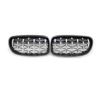 Fog Light Grill For BMW For E90 E91 318i 320i 325i 328i Diamond Grills Car Kidney Grille Front Bumper Racing Grill Auto Styling Grilles 2009-2012 Car Grill(Silver and Black)