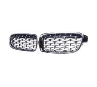 Fog Light Grill For BMW For F30 F31 F35 3 Series 320 323 325 330i 2012-2019 Car Front Kidney Bumper Grill Grilles Diamond Style Racing Grills Grille Grilles(All Silver)