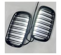 Fog Light Grill For BMW Grille LED Light For X5 X6 For M F15 F16 F85 F86 2014-2017 ABS Glossy Black Racing Car Grill