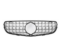 Fog Light Grill Front Grille Inlet Mesh Bumper Grill Grid Tuning Accessories For Mercedes For Benz For GLC X253 2015-2019 For Diamond GT St Grilles(Silver With Camera 1)