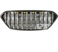 fog light grille cover Car Front for Radiator Grilles for Hyundai For IX35 2010 2011 2012 2013 Grill(Chrome with light)