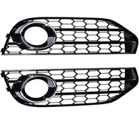 fog light grille cover Double Bridge Grill For A4 For B8 For .5 for Allroad 2009-2015 2PCS(Black Silver)
