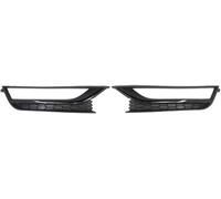 fog light grille cover Double Bridge Grill for VW for Passat 2012-2015 Car Front Left Right Bumper Fog Light Lamp for Chrome(Pair Gloss Black)