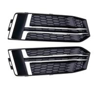 Fog Light Grille Insert Compatible With A4 B9 2016 2017 2018 Car Chrome Honeycomb Front Bumper Lower Fog Light Grille Grill Cover OEM 8W0807681 8W0807682