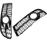 Fog Light Grille Replacement For A4 B7 S4 S-Line 2005-2008 Glossy Black Car Front Fog Light Grille Honeycomb