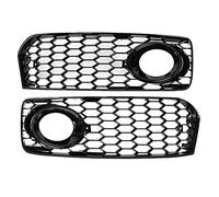 Fog Light Grilles Premium Thick Glossy Texture Front Bumper Protection Geometric Mesh Design For A5 S5 B8 RS5 2008 2012 ABS Material Pair Set