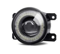 Fog Light Lamp 2 X H11 LED Fog Light Angel Eye DRL Car Glass Lens Fog Lamp For Iveco For Daily VI 2014 2015 2016 2017 2018 2019 2020 2021 2022 2023 Daytime Running Lights (Color : White and White)