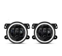 Fog Light Lamp For Jeep For Wrangler JK TJ For Dodge 4 Inch LED Fog Lights Round Car Driving Light With White Amber Halo Ring DRL Offroad Fog Lamps Fog Light(4 inch 2pcs)