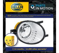 Fog Light Lamp fits FORD S-MAX TDCi 2.2D Right 10 to 14 Hella 1763705 Quality