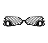 Fog Light Mesh Grill For Civic 2016 2017 2018 2019 2020 2021 Car Front Lower Bumper Mesh Fog Light Lamp Cover Mesh Gloss Black Guard Protector Cover(Pair)
