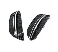 Fog light protector grille Compatible With BENZ For C-CLASS W205 2014 2015 2016 2017 2018 2019 Car Front Bumper Grille Fog Light Cover Grill OEM 2058851623(Silver)