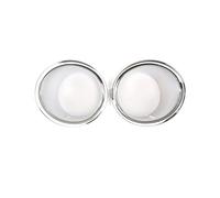 Fog light protector grille Compatible With Mini For Cooper R57 Car Front Bumper Fog Light Cover Lower Grilles Grill Set OEM 51112753661 51112753673 51112753662(Silver)