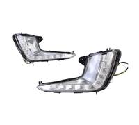 Fog Light Spot Beam For Kia For Rio K2 2011 2012 2013 2014 Yellow Turn Signal Daytime Running Headlamps Driving Fog Lamp Car LED DRL 12V Daylights(With yellow signal)(With yellow signal)