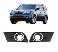Fog Light Surround Trim for Pilot 2012-2015 OE: 71102-SZA-A50 71112-SZA-A60 71107SZAA50 71112-SZA, Front Bumper Fog Lamp Bezel Cover Frame Car Accessories Scratch Resistant,A Pair