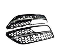 Fog Light Trim Compatible With A3 Hatchback 2014 2015 2016 Front Bumper Fog Light Lamp Grille Cover Mesh Honeycomb Hex Modification Accessories(Silver)