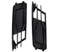 Fog Lights Bumper Grilles For A6 C7 2014 2015 2016 2017 2018 NOT For Sline Car Front Bumper Lower Grille Fog Light Lamp Grill Cover Frame Bezel 4G0807681AD(Black A)