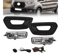 Fog Lights Compatible with 2020-2023 2024 Ford Transit Bumper Driving Fog Lamps Covers W/Wiring Left & Right Side Clear Lens