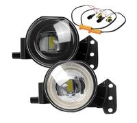 Fog Lights For BMW E46 E60 E63 E90 525i 530i 545i 550i 323i 325i Canbus Car LED Fog Daytime Running Lamp 9006 2 X Angel Eye Light DRL(Yellow and Red)