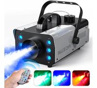 Fog Machine 1200W Smoke Machine with 6 RGB LED & Wireless Remote Control, DELIBANG 1L Capacity 30-40s Continuous Fog Party Smoke Machine 160m³/min Spray Distance 8m for Party Halloween Stage Effect