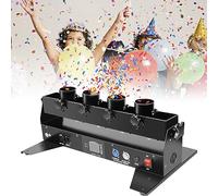 Fog Machine 4 Shots Confetti Machine Confetti Launcher Cannon Machine Confetti Booster W/Dmx512 & Remote Control Stage Effect Machine 8-10M Jet Height, For Special Event, Parties, Club, Wedd