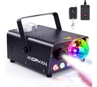 Fog Machine, 600W Professional Party Smoke Machine with Disco Ball Light - RGB LED Stage Smoke Machine 2500CFM Huge Fog for Parties, Weddings, DJ Events, Halloween & Clubs