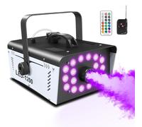 Fog Machine Halloween Outdoor 1200W with 18 LED Lights, Smoke Machine Fog with Remote, Perfect for Party, Stage, Wedding, Indoor